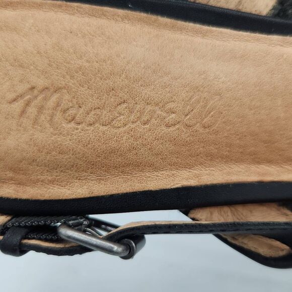 Madewell The Remi Slingback Flat in Woven Leather True Black Women's Size 8.5 - Picture 7 of 9